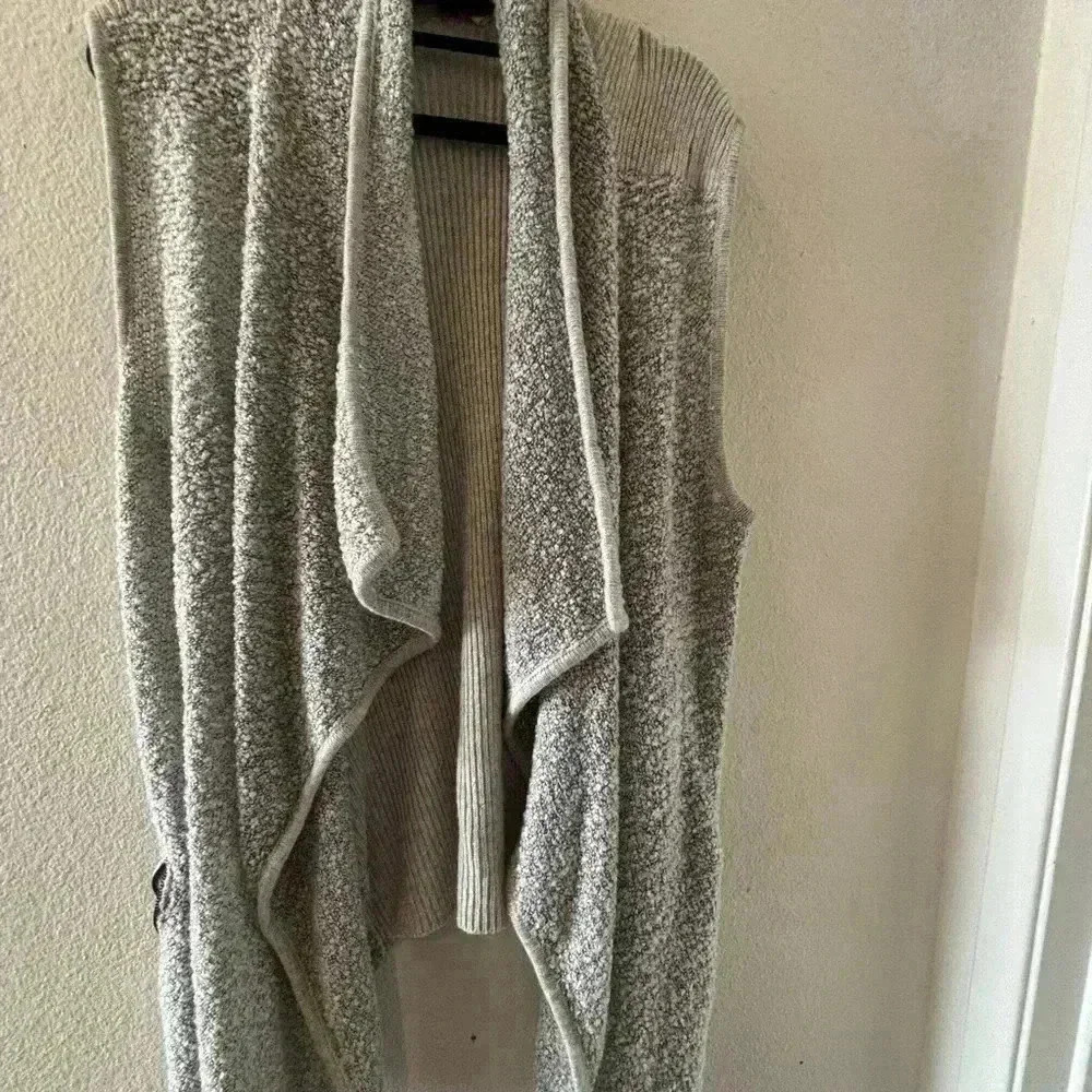 Say What? Gray sweater jacket vest